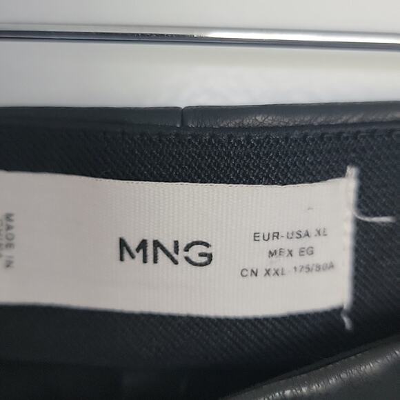 Mango Leather Effect Slim Trouser Pants, XL - Picture 7 of 8